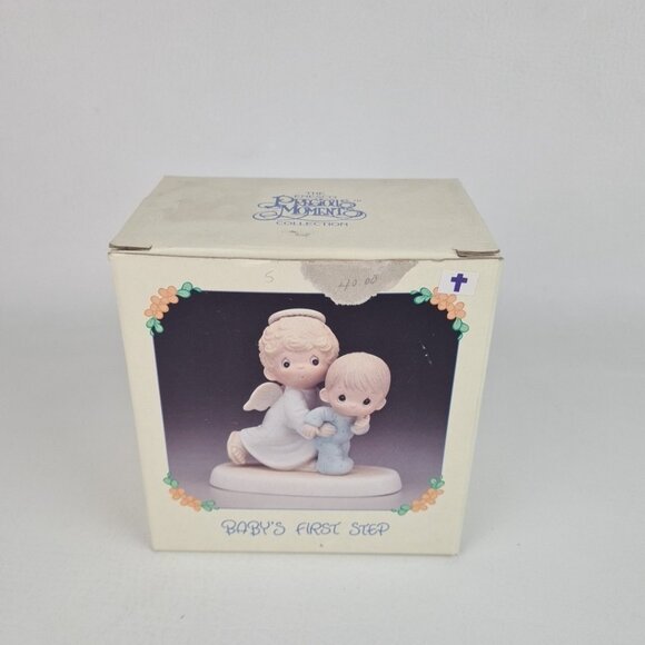 Precious Moments E-2840 "Babys First Step" Porcelain Figurine Vintage - Picture 6 of 6